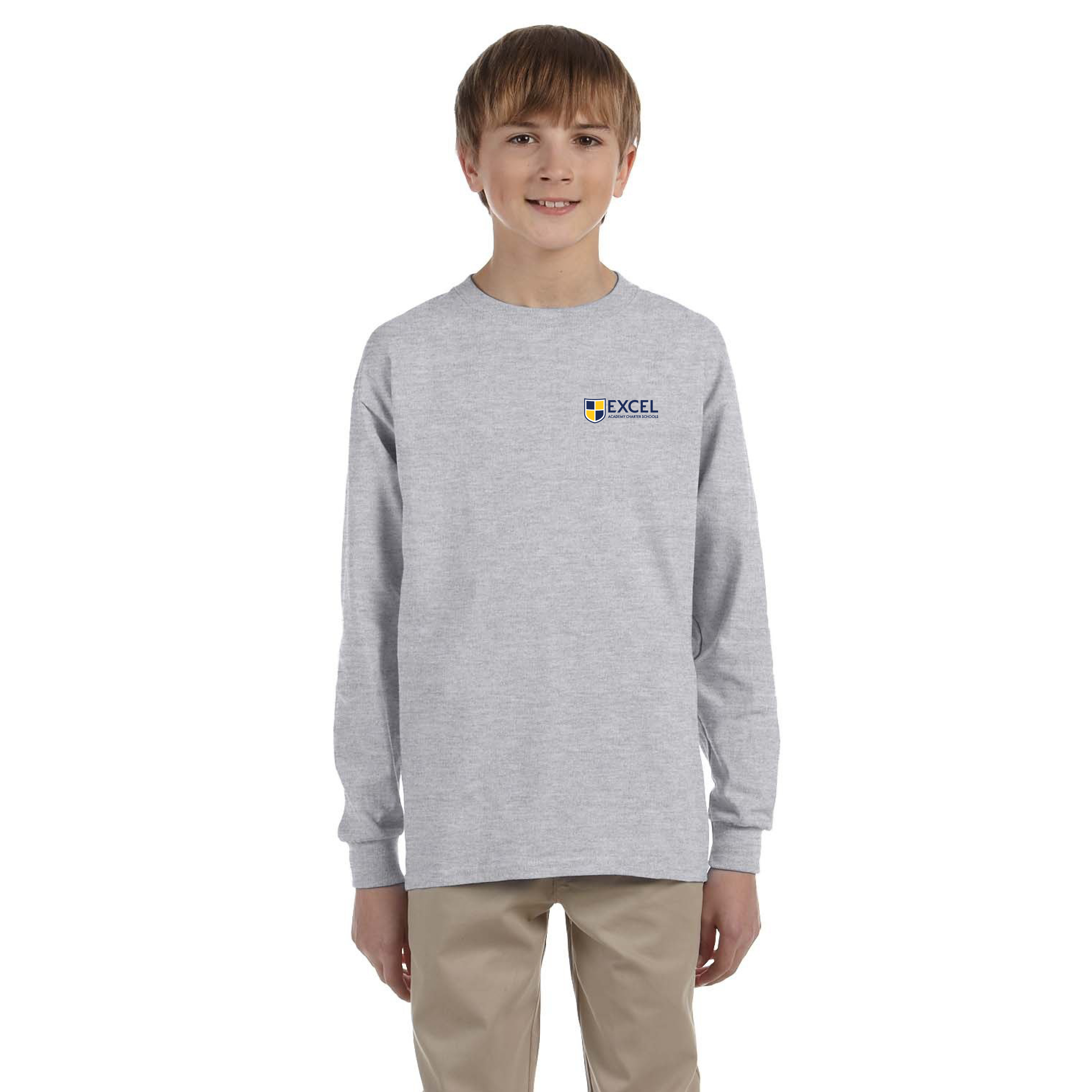 Excel Academy Charter Middle School Youth Heavy Cotton™ Long-Sleeve T-Shirt 